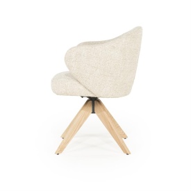 SCAUN CONNOR DONNA - LEMN DE STEJAR SI STOFA - BEJ - 61.5(L) x 60(l) x 81.5(h) cm - Img 3
