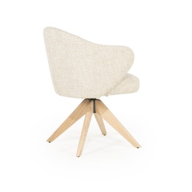 SCAUN CONNOR DONNA - LEMN DE STEJAR SI STOFA - BEJ - 61.5(L) x 60(l) x 81.5(h) cm - Img 8