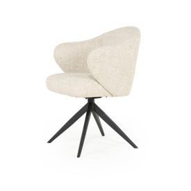 SCAUN CONNOR DONNA - TESATURA SI METAL - BEJ - 61.5(L) x 60(l) x 81.5(h) cm - Img 2