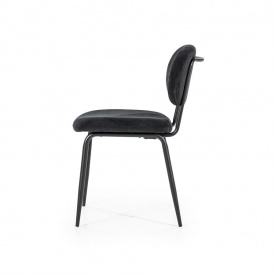 SCAUN COSMO - METAL / TESATURA - NEGRU - 50(L) x 80(h) x 61.5(l) - Img 3