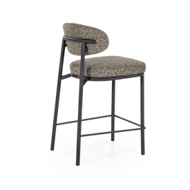 SCAUN DE BAR JARI - METAL ȘI ȚESĂTURĂ - VERDE - 50(L) x 52.5(l) x 92(h) - Img 3