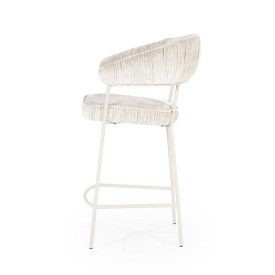 SCAUN DE BAR LIZZY FEMME - TESATURA SI METAL - BEJ - 55(L) x 53(l) x 96(h) cm - Img 3