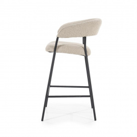 SCAUN DE BAR LUKA - POLIESTER / METAL - TAUPE - 56(L) x 90(h) x 57.5(l) - Img 3