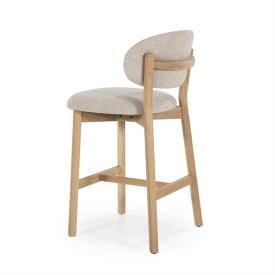 SCAUN DE BAR MIKKY MOON - TESATURA SI STEJAR - TAUPE - 53(L) x 57.5(l) x 97.5(h) cm - Img 4