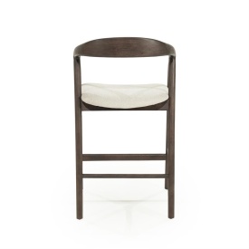 SCAUN DE BAR RAYVEN - LEMN DE FRASIN SI TESATURA - MARO - 55(L) x 61(l) x 94(h) cm - Img 6