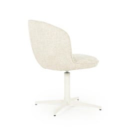 SCAUN ESMEE DONNA - TESATURA SI FIER - BEJ - 55.5(L) x 64.5(l) x 83(h) cm - Img 9