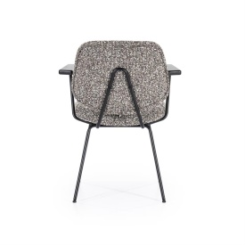 SCAUN JON CU COTIERA MAYWOOD - TESATURA SI METAL - TAUPE - 62(L) x 57.5(l) x 82(h) cm - Img 6