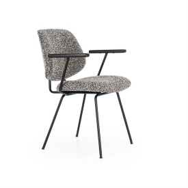 SCAUN JON CU COTIERA MAYWOOD - TESATURA SI METAL - TAUPE - 62(L) x 57.5(l) x 82(h) cm - Img 10