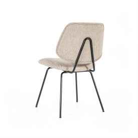 SCAUN LYNN - METAL / LEMN / TESATURA 100% POLIESTER - BEJ - 49.5(L) x 82(h) x 58(l) - Img 7