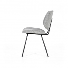 SCAUN LYNN - METAL / LEMN / TESATURA 100% POLIESTER - GRI - 49.5(L) x 82(h) x 58(l) - Img 5