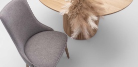 SCAUN MARMO - METAL / LEMN / TESATURA 100% POLIESTER - CULOARE LA ALEGERE - 45(L) x 88(h) x 52(l) - Img 5