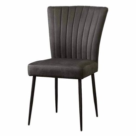 SCAUN NAVARRA - METAL / MATERIAL - NEGRU / ANTRACIT - 60(L) X 89(H) X 52(L)