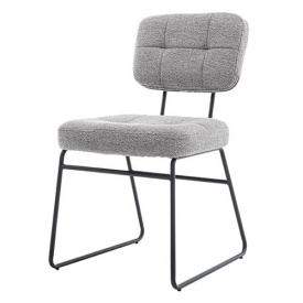 SCAUN PADOLA ALPINE - METAL / MATERIAL - NEGRU / GRI - 62(L) X 87.5(H) X 50.5(L)