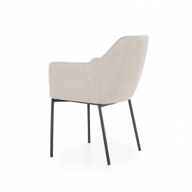 SCAUN PAUL - METAL / LEMN / TESATURA 100% POLIESTER - GRI DESCHIS - 58(L) x 82(h) x 60(l) - Img 4