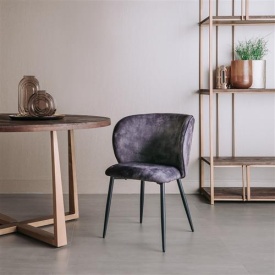 SCAUN PERANO - METAL / MATERIAL - NEGRU / GRI INCHIS - 61(L) X 83(H) X 59.5(L) - Img 2