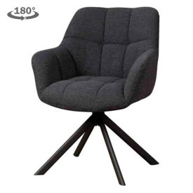SCAUN PIVOTANT ALBA ALPIN - METAL / MATERIAL - NEGRU / INDIGO - 67(L) X 86(H) X 66(L)
