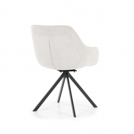 SCAUN PIVOTANT MAMÉ HOUSTON - METAL / LEMN / TESATURA 100% POLIESTER - ALB MURDAR - 58(L) x 82(h) x 61.5(l) - Img 7