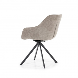 SCAUN PIVOTANT MAMÉ HOUSTON - METAL / LEMN / TESATURA 100% POLIESTER - BEJ - 58(L) x 82(h) x 61.5(l) - Img 4