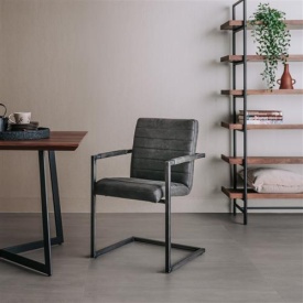 SCAUN ROCCA BULL - METAL / MATERIAL - NEGRU / ANTRACIT - 56(L) X 86(H) X 62(L) - Img 2