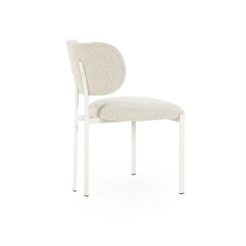 SCAUN ZIUA - METAL ȘI ȚESĂTURĂ - TAUPE - 50.5(L) x 57(l) x 79(h) - Img 3