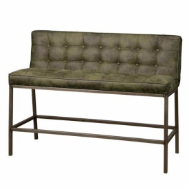 BANCA VASCO BAR 110 AMAZON - METAL / MATERIAL - NEGRU / VERDE - 58(L) X 100(H) X 110(L)