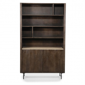 BIBLIOTECA LIO - DIN LEMN DE MANGO [FSC] SI TRAVERTIN - MARO - 120(L) x 200(h) x 41(l)