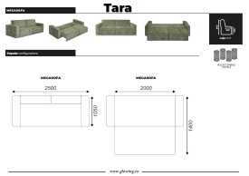 CANAPEA EXTENSIBILA TARA - 250(L) x 94(h) x 105(l) (cm) - Img 3