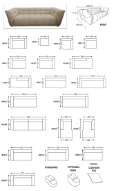 CANAPEA MODULARA VEGAS - (#0G#) - 239(L) x 71(h) x107(l) cm - Img 6
