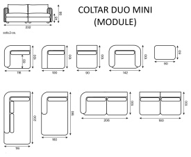 COLTAR DUO MINI - (2S + C + 1SA) - 306(L) x 88(h) x 210(l) - Img 7