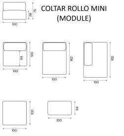 COLTAR ROLLO MINI - (1S + PM + CHA) - 300(L) x 75(h) x 162(l) - Img 6