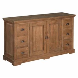 COMODA BOLOGNA - LEMN DE TEC RECICLAT / METAL - MARO NATURAL - 160(L) x 90(h) x 50(l)