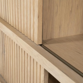 COMODA MILO - LEMN SI FURNIR DE STEJAR - NATURAL - 180(L) x 42(l) x 90(h) cm - Img 12