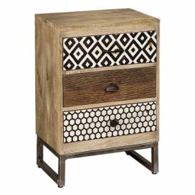 COMODA RENEW - LEMN / METAL - LEMN / METAL - MULTICOLOR - 49(L) x 73(h) x 33(l)