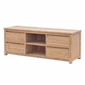 COMODA TV CORONA - LEMN DE TEC [FSC] - MARO NATURAL - 160(L) X 60(H) X 40(L) CM