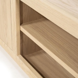 COMODA TV HELSINKI CM - LEMN SI FURNIR DE STEJAR - NATURAL - 200(L) x 42(l) x 45(h) cm - Img 10