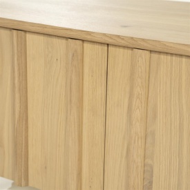 COMODA TV JAKE 4 DR - LEMN SI FURNIR DE STEJAR - NATURAL - 183(L) x 47(l) x 50(h) cm - Img 12
