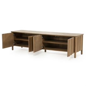 COMODA TV JAKE 4 USI - LEMN SI FURNIR DE STEJAR - MARO - 183(L) x 47(l) x 50(h) cm - Img 7