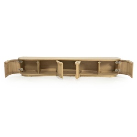 COMODA TV JOSH - LEMN SI FURNIR DE STEJAR - NATURAL - 240(L) x 42(l) x 43(h) cm - Img 6