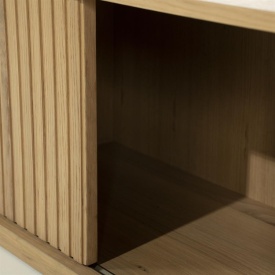 COMODA TV MILO - LEMN SI FURNIR DE STEJAR - NATURAL - 240(L) x 42(l) x 43(h) cm - Img 10