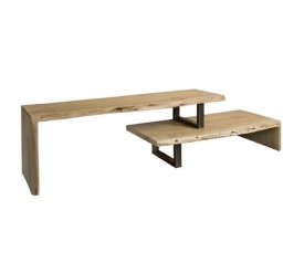 COMODA TV TENNA - LEMN DE SALCAM / METAL - NEGRU / NATURAL - 188(L) X 47(H) X 50(L) CM