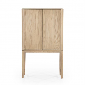 DULAP HARVEY - DIN LEMN DE STEJAR SI FURNIR [FSC] - NATURAL - 90(L) x 150(h) x 40(l)