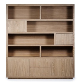 DULAP HELSINKI - LEMN SI FURNIR DE STEJAR - MARO - 200(L) x 42(l) x 220(h) cm