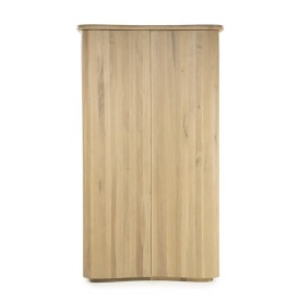 DULAP JOSH - LEMN SI FURNIR DE STEJAR - NATURAL - 120(L) x 50(l) x 210(h) cm