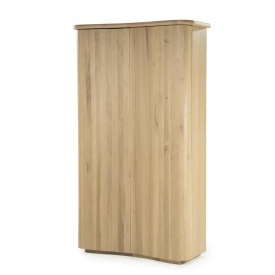 DULAP JOSH - LEMN SI FURNIR DE STEJAR - NATURAL - 120(L) x 50(l) x 210(h) cm - Img 2