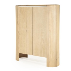 DULAPUL DON - LEMN DE STEJAR SI FURNIR - NATURAL - 120(L) x 40(l) x 140(h) cm - Img 2