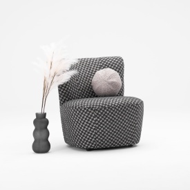 FOTOLIU SICILIA - METAL / LEMN / MATERIAL 100% POLIESTER - BEJ - 74(L) x 80(h) x 80(l) - Img 6