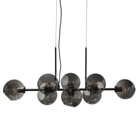 LAMPA SUSPENDATA STELLAR - METAL SI STICLA - NEGRU - 110(L) x 32(l) x 48(h) - Img 1