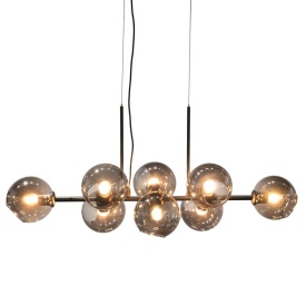 LAMPA SUSPENDATA STELLAR - METAL SI STICLA - NEGRU - 110(L) x 32(l) x 48(h) - Img 2