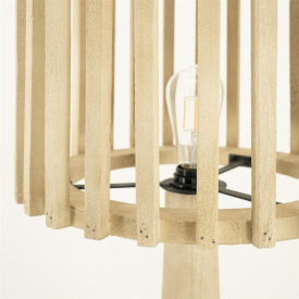 LAMPADAR GARDA - LEMN DE MANGO [FSC] - CREM - 39(L) x 162(h) x 39(l) - Img 2