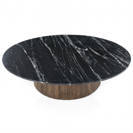 MASA DE CAFEA MAXIM - LEMN DE MANGO [FSC] / MARMURA - 120(L) x 34(h) x 70(l) - Img 3